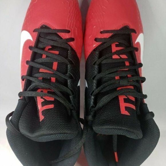 Nike Force Zoom Trout 5 Baseball Cleats Red Black Metal Men’s Size 12 AH3373-601